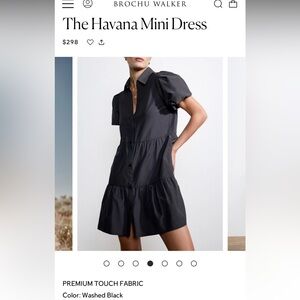 Brochu Walker Havana Mini Dress in washed back size large